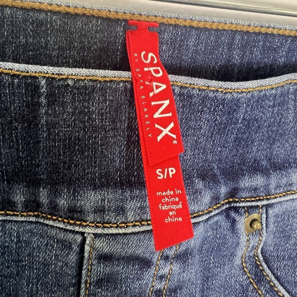 Spanx Womens Pull On Jeggings Jeans Blue Skinny Tummy Control Stretch Sz S Ankle - Picture 5 of 12